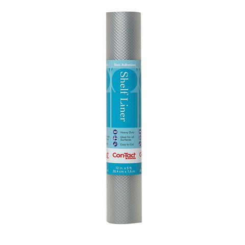 Con-Tact Simple Elegance 5 ft. L X 12 in. W Clear Diamonds Non-Adhesive Shelf Liner (Pack of 6)