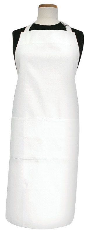 Ritz 2 pocket White Cotton Solid Apron (Pack of 3)