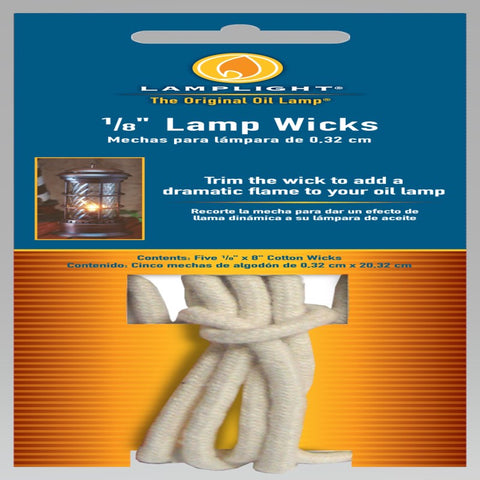 Lamplight Farms 1/8 in. X 8 in. L Round Wick Shape Cotton Lamp Wick 5 pk (Pack of 12)