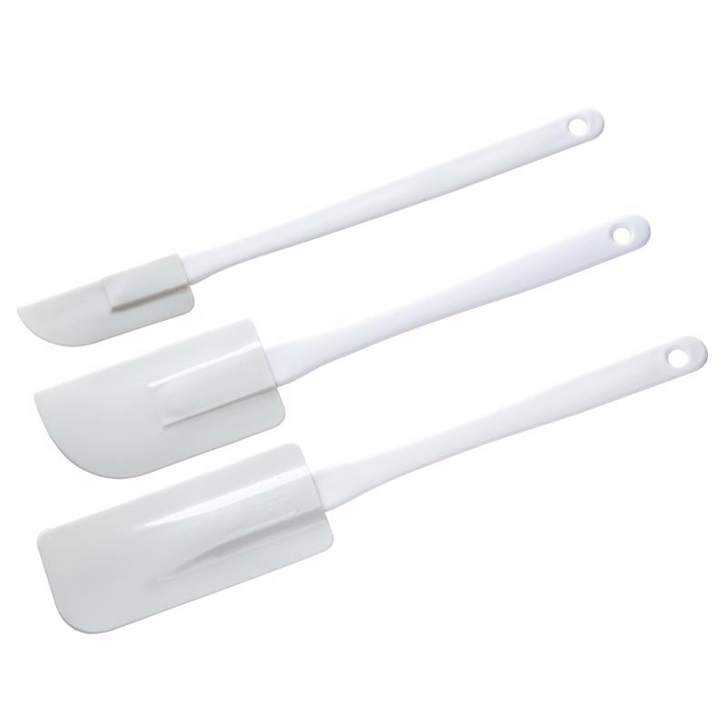 Chef Craft White Polypropylene Spatula Set (Pack of 3)