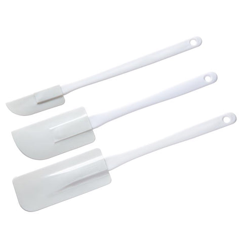 Chef Craft White Polypropylene Spatula Set (Pack of 3)