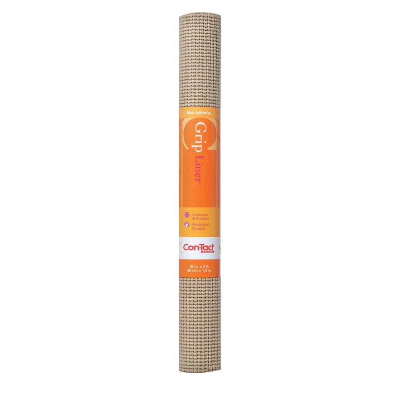 Con-Tact Beaded Grip 5 ft. L X 18 in. W Taupe Non-Adhesive Shelf Liner (Pack of 6)