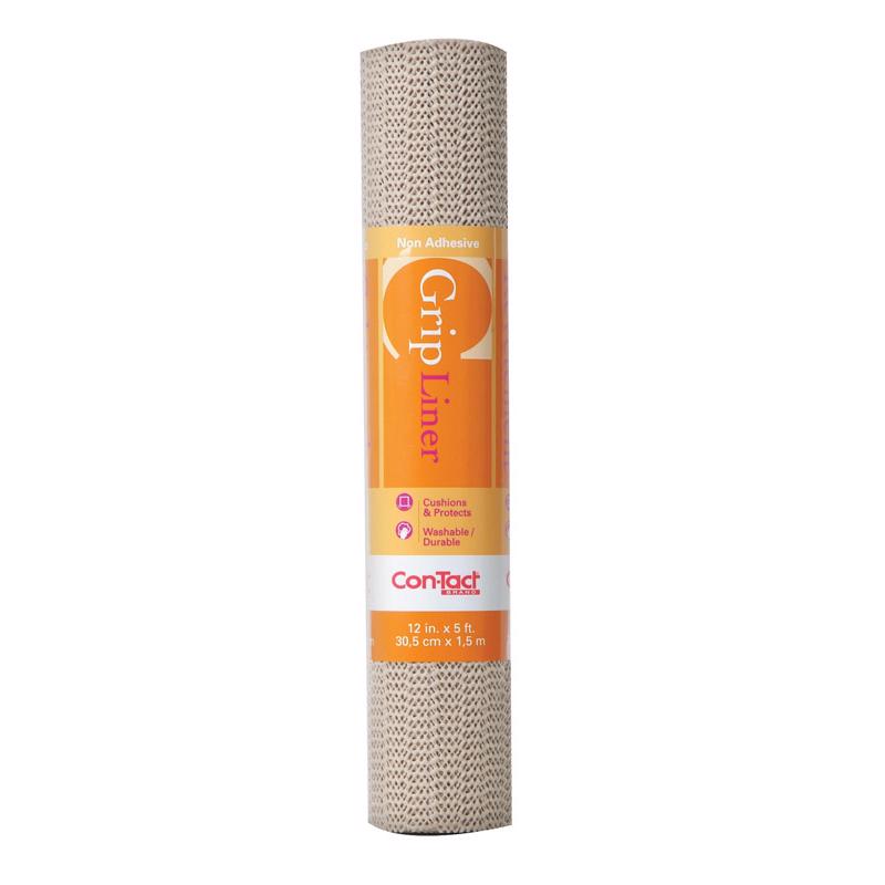 Con-Tact Grip 5 ft. L X 12 in. W Taupe Non-Adhesive Shelf Liner (Pack of 6)
