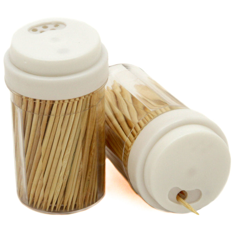 Chef Craft Brown/Clear Plastic/Wood Toothpicks and Container 250 oz (Pack of 3)
