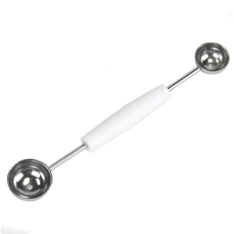 Chef Craft Silver/White Plastic/Stainless Steel Double Melon Baller (Pack of 3)