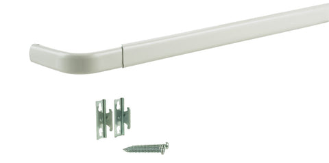 Kenney White Traditional/Transitional Curtain Rod 18 in. L X 28 in. L