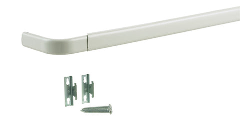 Kenney White Traditional/Transitional Curtain Rod 28 in. L X 48 in. L
