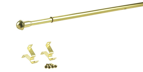 Kenney Brass Gold Traditional/Transitional Curtain Rod 28 in. L X 48 in. L