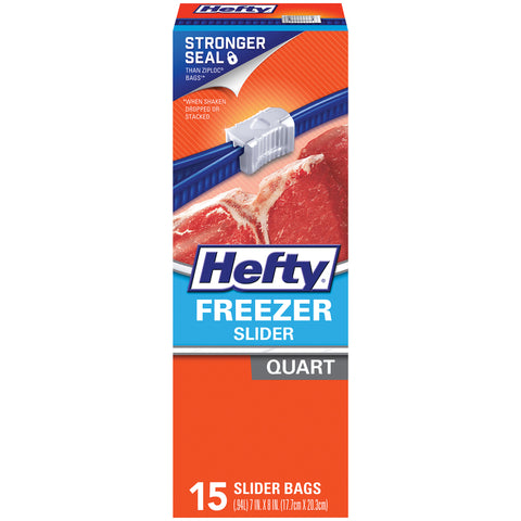 Bolsas para congelador Hefty de 1 qt, paquete de 15