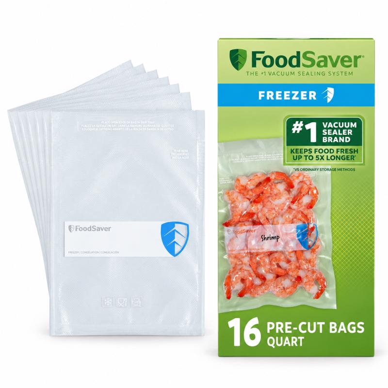 FoodSaver 1 qt Clear Vacuum Freezer Bags 16 pk