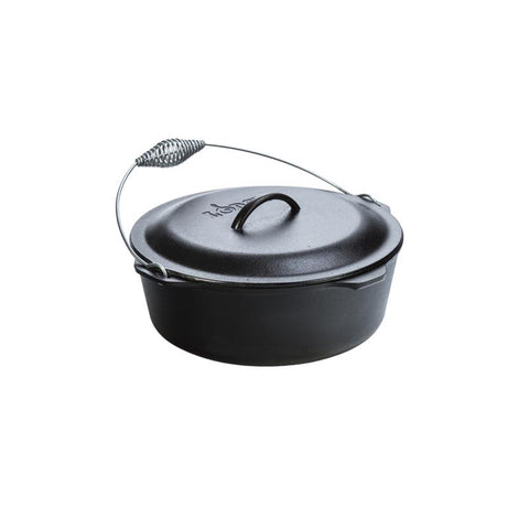 Lodge Logic Cast Iron Dutch Oven 12.875 in. 9 qt Black