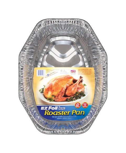 Hefty EZ Foil Aluminum Roaster Pan 20 lb Silver (Pack of 12)