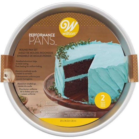 Wilton 9 in. W X 9.9 in. L Aluminum Round Cake Pan Silver 2 pc