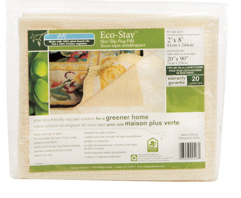 Con-Tact Eco Stay Base Reversible de Poliéster para Alfombras de Interior, 2 pies de ancho x 8 pies de largo