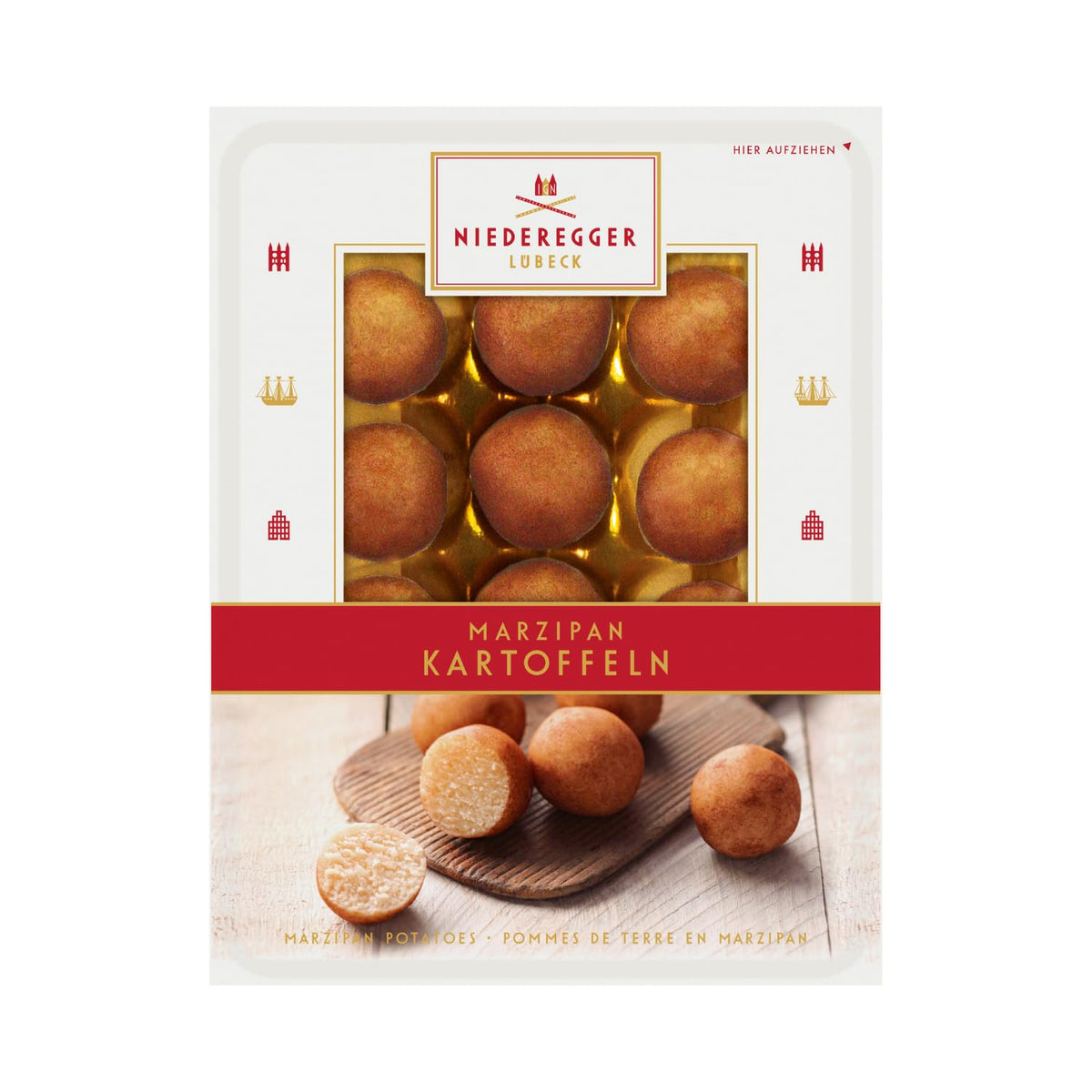 Niederegger Marzipan Potatoes (Marzipan Kartoffeln), Cocoa Dusted Lübeck Marzipan Balls, 100g (3.5 oz)