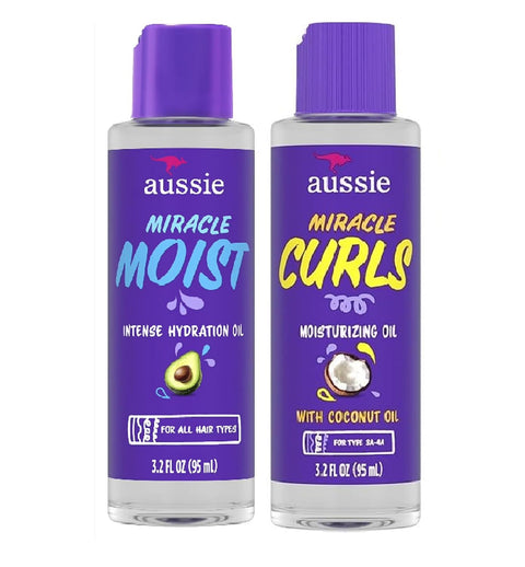 Aussie Miracle Moist Hair Oil Treatment, 3.2 fl oz (Bundle Pack)