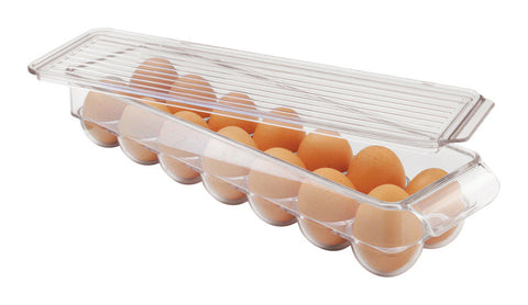 iDesign Linus 3 in. H X 4.25 in. W X 14.5 in. D Plastic Egg Holder (Pack of 6)