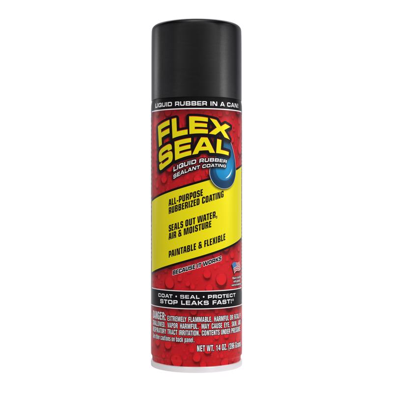 Flex Seal Family of Products Flex Seal Black Rubber Spray Sealant 14 oz (Pack of 6)