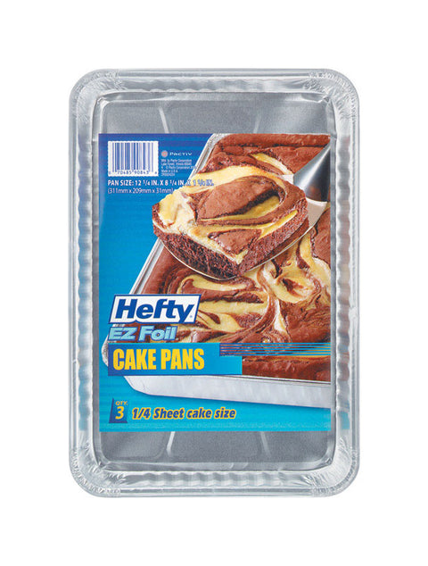 Hefty EZ Foil 8-1/4 in. W X 12-1/4 in. L Cake Pan 3 pc (Pack of 12)