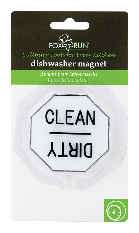 Fox Run White/Black Plastic Dishwasher Magnet (Pack of 12)