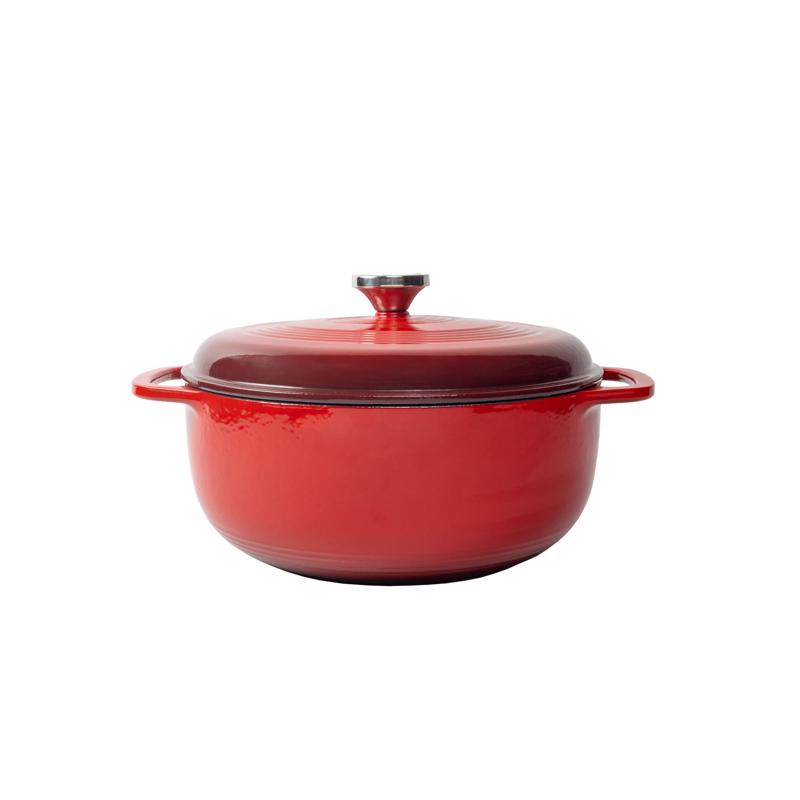 Lodge Cast Iron Dutch Oven 10.5 in. 6 qt Red