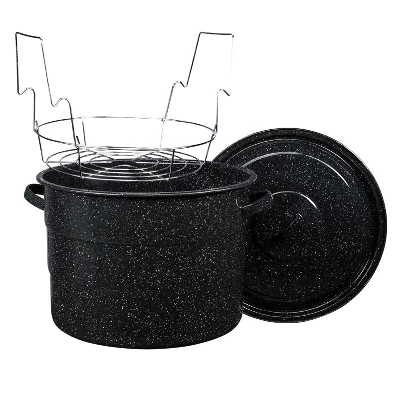 Granite Ware Canner with lid & Jar Rack 21.5 qt 3 pc (Pack of 2)