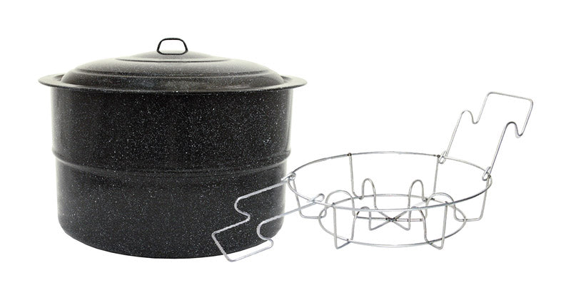 Granite Ware Canner with Lid & Jar Rack 33 qt 3 pc (Pack of 2)