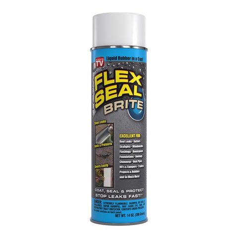 Flex Seal Family of Products Flex Seal Off White Brite Rubber Spray Sealant 14 oz (Pack of 6)