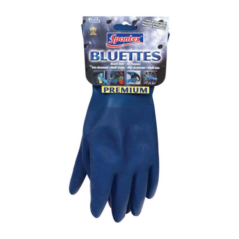 Spontex Bluettes Neoprene Cleaning Gloves L Blue 1 pk