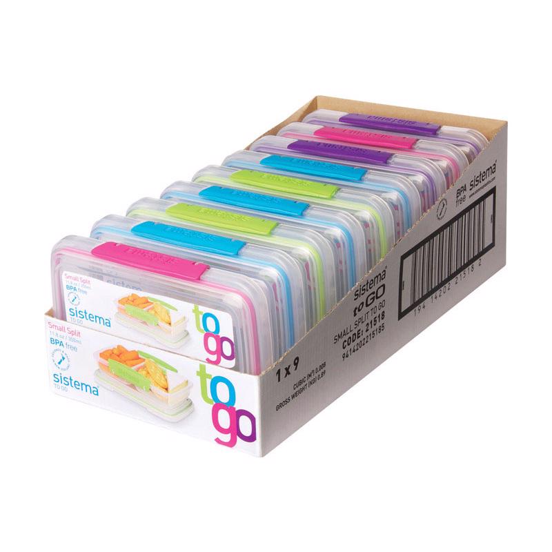 Sistema 11.83 oz Recipiente transparente para almacenamiento de alimentos 1 pza (Paquete de 9)