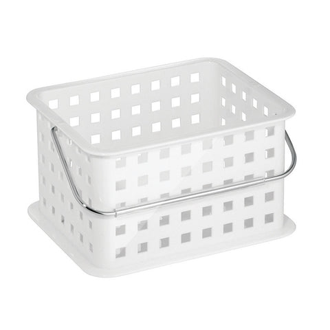 iDesign White Storage Basket 7 in. H X 5 in. W X 9.25 in. D (Pack of 3)