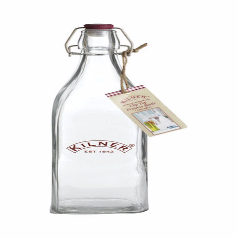 Botella conservadora transparente Kilner de 34 oz, 1 ud. (Paquete de 4)