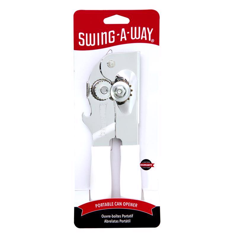Swing-A-Way White Steel Manual Portable Can Opener