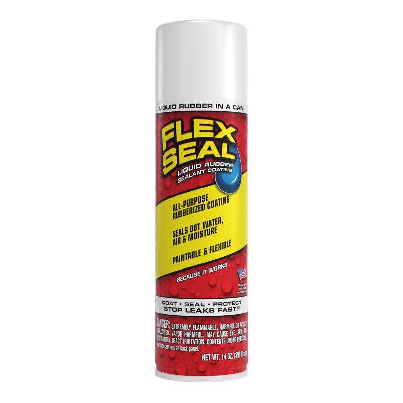 Flex Seal Family of Products Flex Seal White Rubber Spray Sealant 14 oz (Pack of 6)