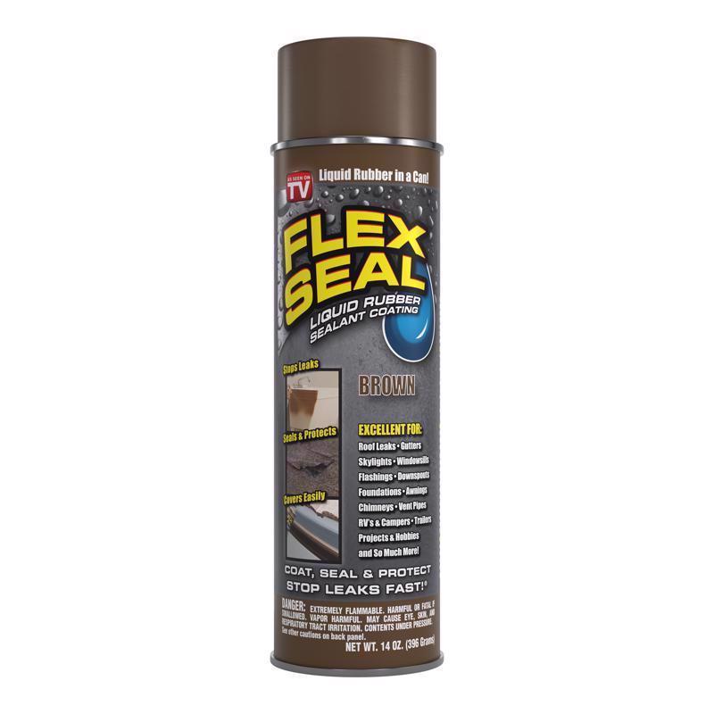 Flex Seal Family of Products Flex Seal Brown Rubber Spray Sealant 14 oz (Pack of 6)