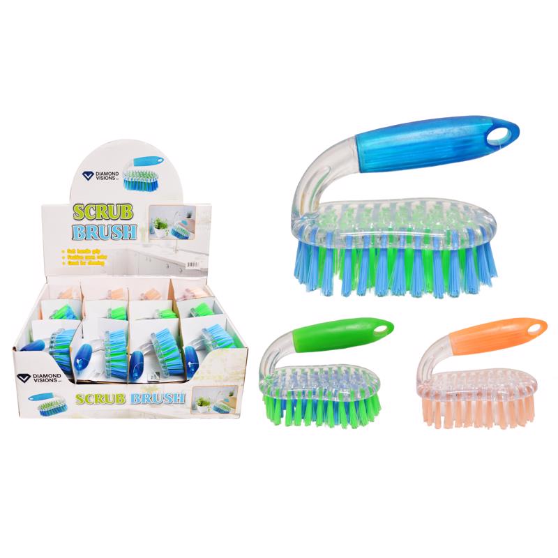 Diamond Visions 3 in. W Iron Handle Scrub Brush (Pack of 24)