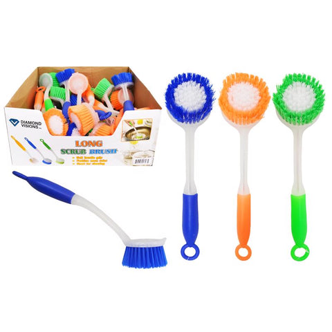 Diamond Visions 2 in. W Soft Bristle 7 in. Plastic Handle Long Handle Scrub Brush (Pack of 24)