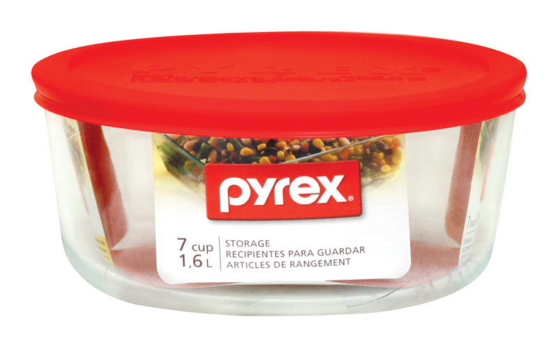 Pyrex 7 cups Clear Food Storage Container 1 pk (Pack of 4)