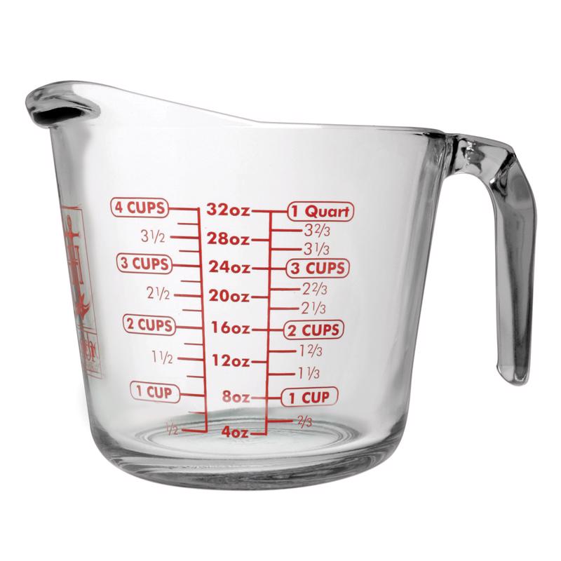 Anchor Hocking 4 cups Glass Clear Measuring Cup (Pack of 3)