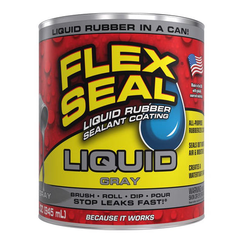 Flex Seal Family of Products Flex Seal Gray Liquid Rubber Sealant Coating 32 fl. oz. (Pack of 6)