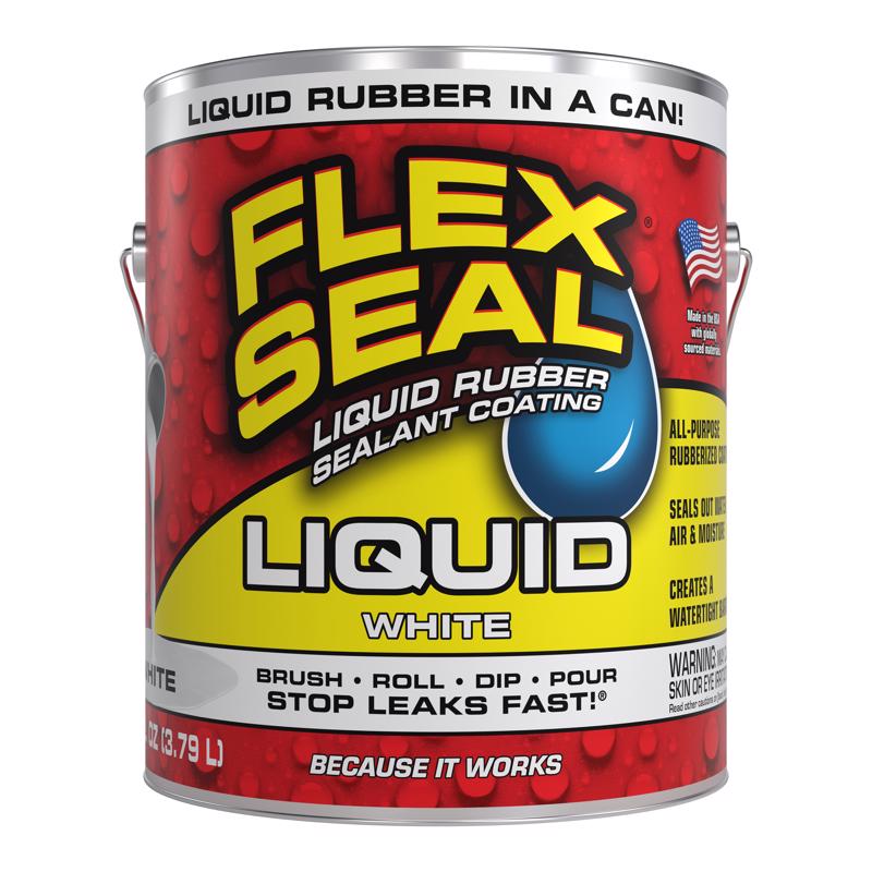 Flex Seal Family of Products Flex Seal White Liquid Rubber Sealant Coating 128 fl. oz. (Pack of 2)