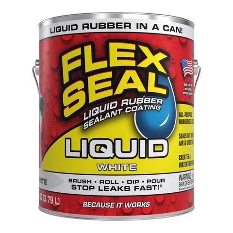 Flex Seal Family of Products Flex Seal White Liquid Rubber Sealant Coating 128 fl. oz. (Pack of 2)