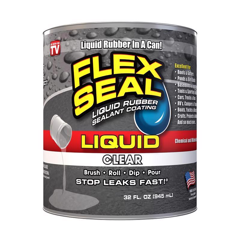 Flex Seal Family of Products Flex Seal Clear Liquid Rubber Sealant Coating 32 fl. oz. (Pack of 6)