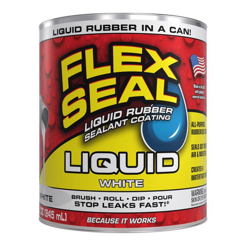 Flex Seal Family of Products Flex Seal White Liquid Rubber Sealant Coating 32 fl. oz. (Pack of 6)
