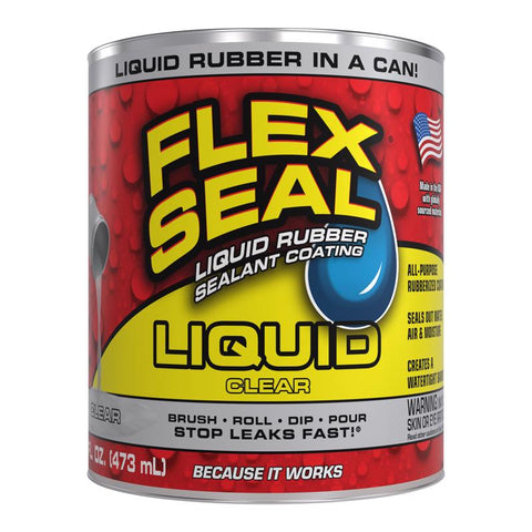 Flex Seal Family of Products Flex Seal Clear Liquid Rubber Sealant Coating 16 fl. oz. (Pack of 6)