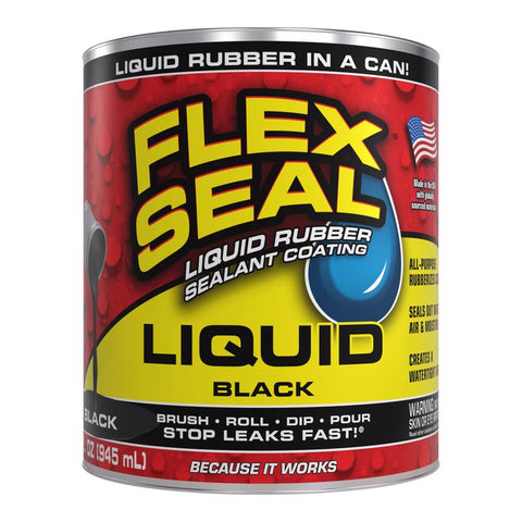 Flex Seal Family of Products Flex Seal Black Liquid Rubber Sealant Coating 32 fl. oz. (Pack of 6)