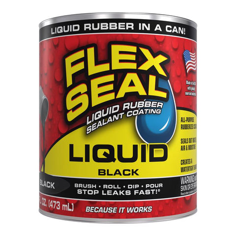 Flex Seal Family of Products Flex Seal Black Liquid Rubber Sealant Coating 16 fl. oz. (Pack of 6)