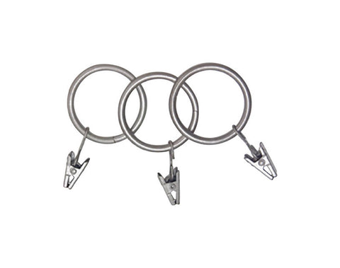 Kenney Antique Pewter Silver Modern/Contemporary Clip Ring 1 1/4 in. L