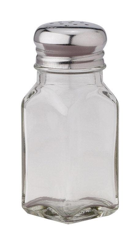 Harold Import Clear Glass Salt and Pepper Shaker (Pack of 6)