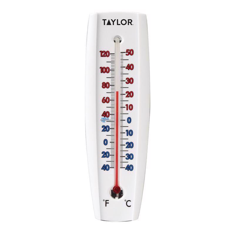 Taylor Tube Thermometer Plastic White 7.68 in. (Pack of 6)